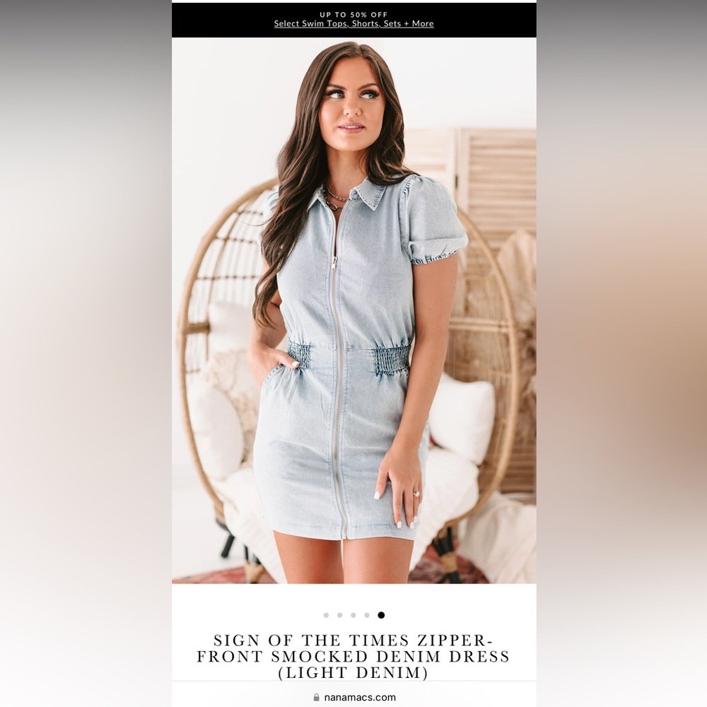STEP UP YOUR DENIM GAME Denim Light Wash Dress